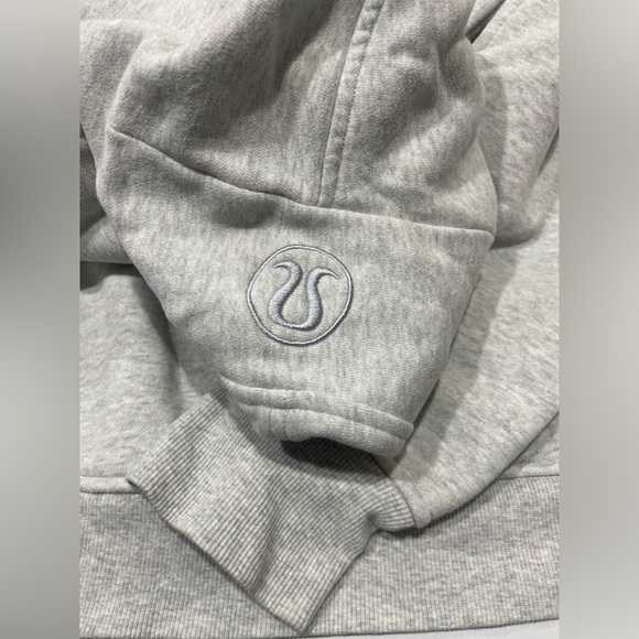 Part of MATCHING SET Lululemon Gray Sweatshirt Scuba Oversized Half-Zip Hoodie - Picture 9 of 9